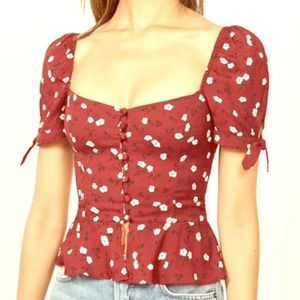 Reformation Holland smocked back top